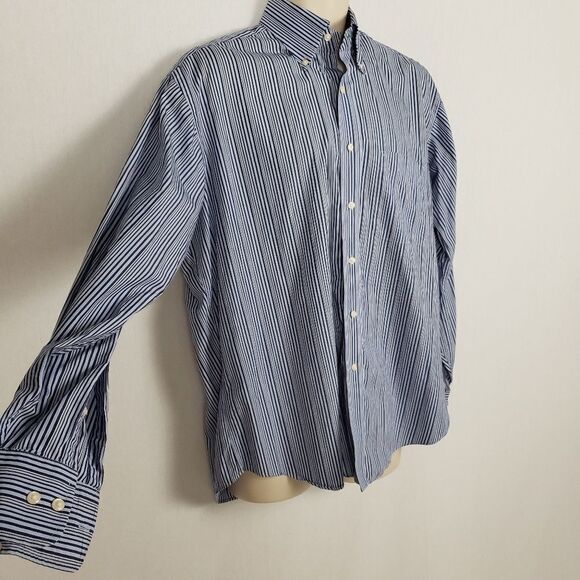 Tommy Hilfiger Striped Shirt Men's Size XL Pocket - Picture 2 of 8